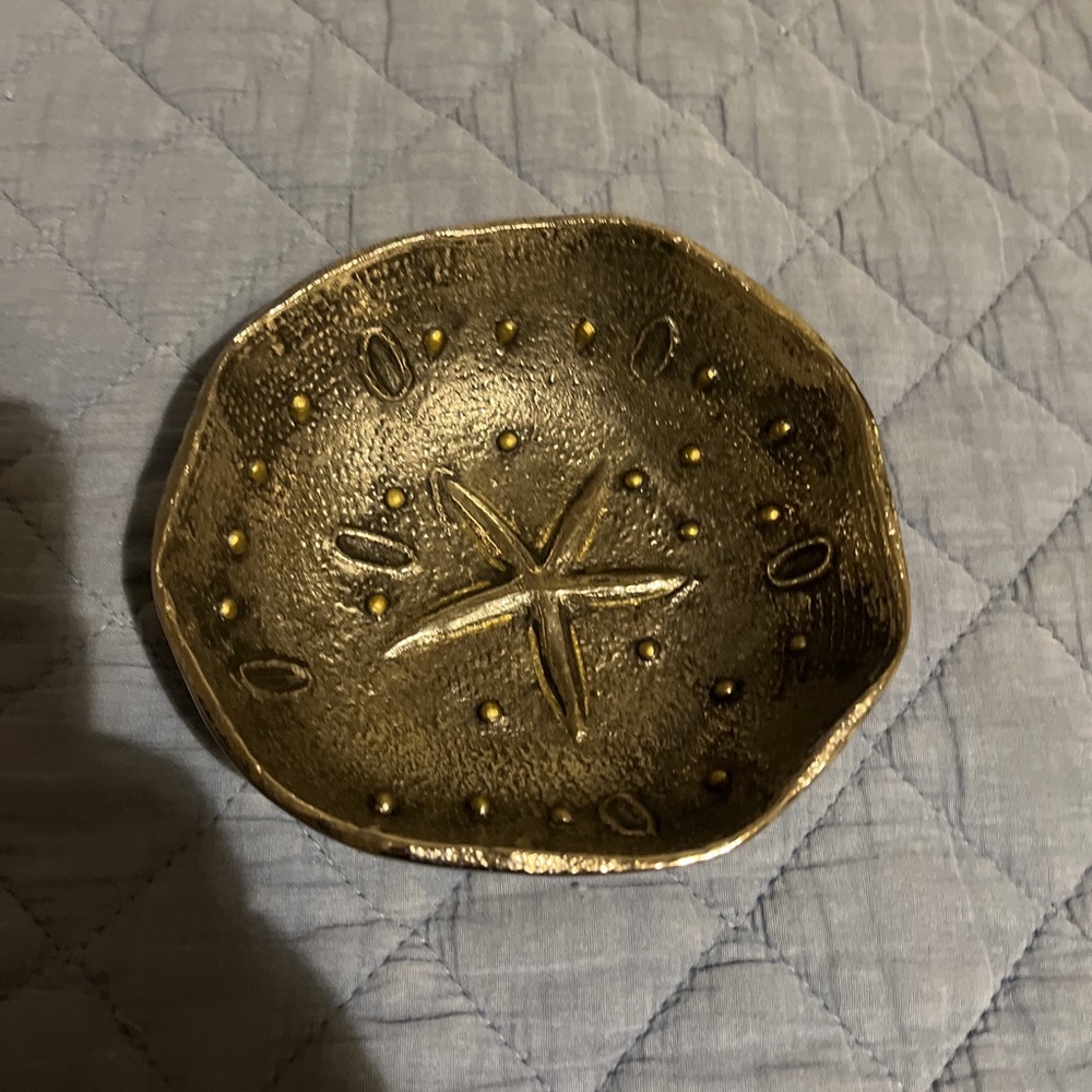 Mud Pie sand dollar design  Decorative trinket Bowl‎ - Picture 3 of 5